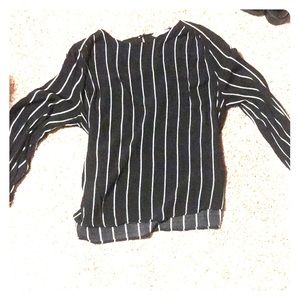 Black striped blouse
